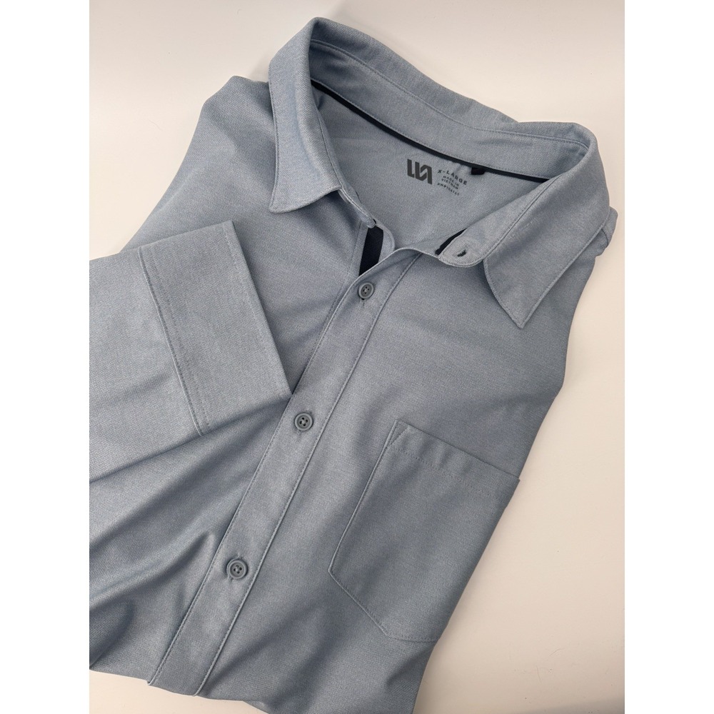 VRST Mens Long Sleeve Button Up Shirt Sz XL  Blue Collared Lightweight